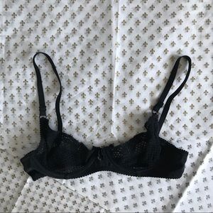 black timpa duet lace bralette